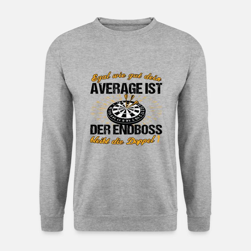 Dart Darts - Unisex Pullover - Weißgrau meliert