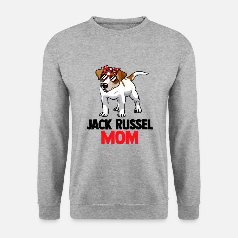 Jack Russell Russel - Unisex Pullover - Weißgrau meliert