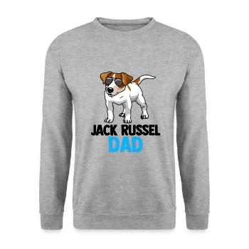 Jack Russell Russel - Unisex Pullover - Weißgrau meliert - Vorne - Alina (178cm) & Michal (187cm)