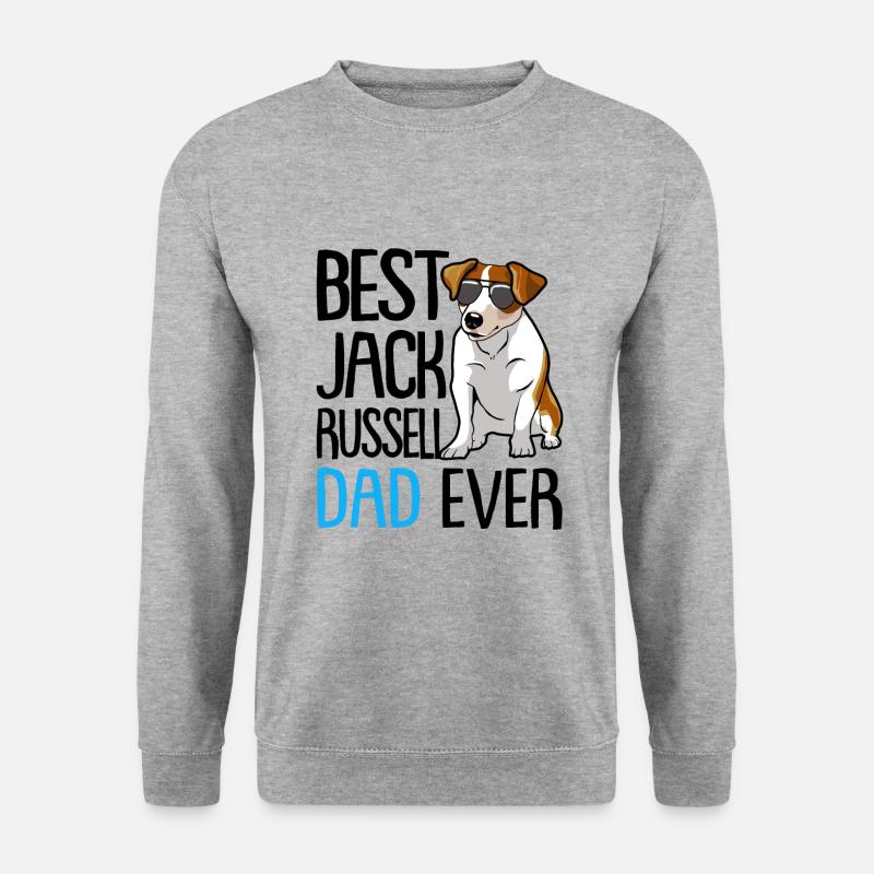 Jack Russell Russel - Unisex Pullover - Weißgrau meliert