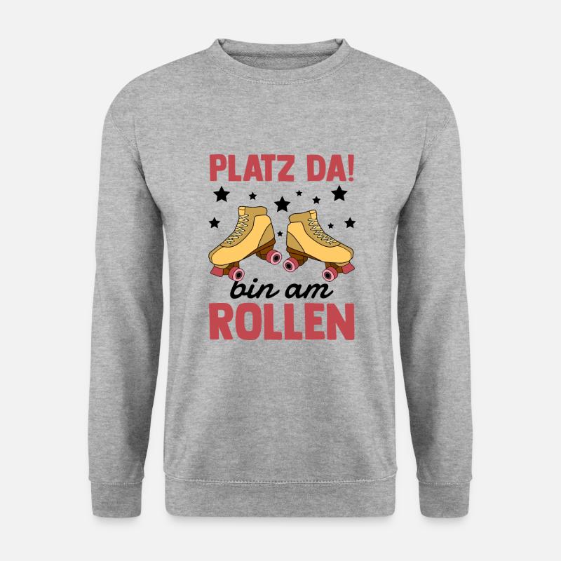 Rollschuhe - Unisex Pullover - Weißgrau meliert