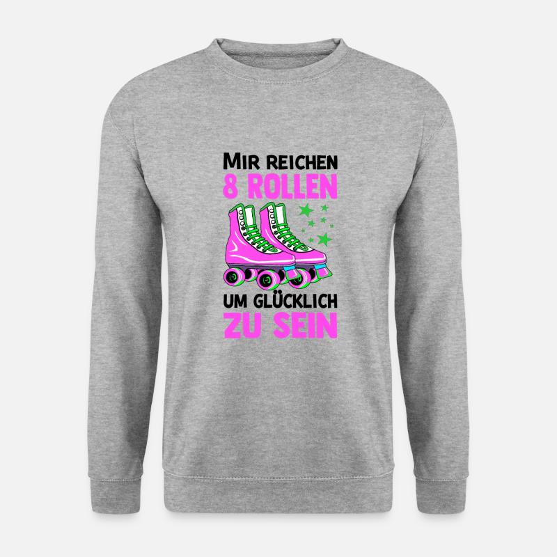 Rollschuhe - Unisex Pullover - Weißgrau meliert