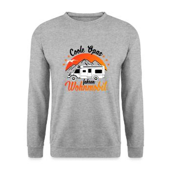 Camper und Rentner - Unisex Pullover - Weißgrau meliert - Vorne - Alina (178cm) & Michal (187cm)