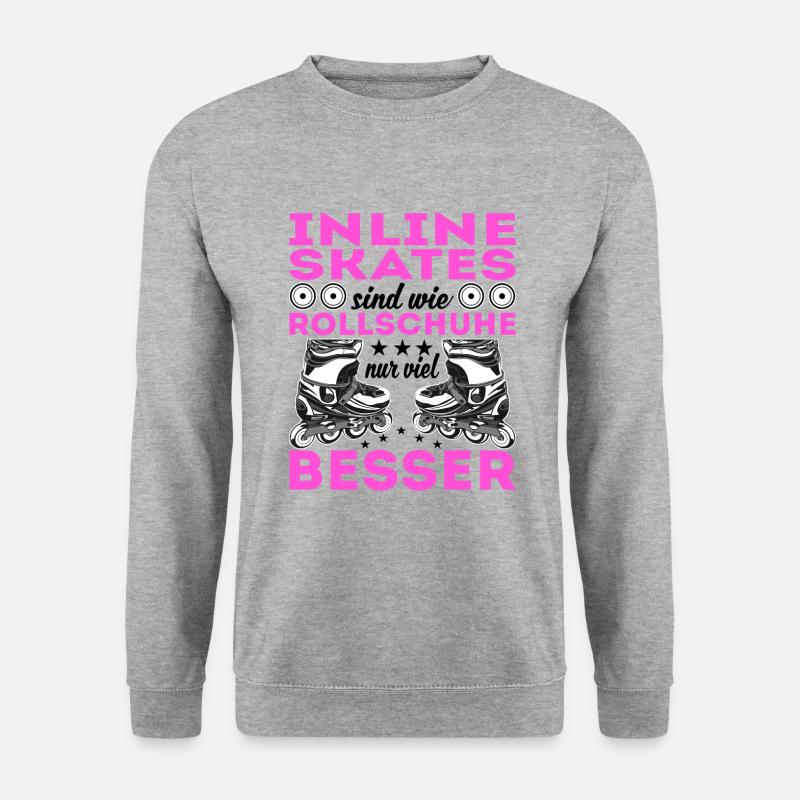 Inline Skates - Unisex Pullover - Weißgrau meliert