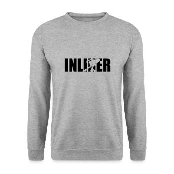 Inline Skates - Unisex Pullover - Weißgrau meliert - Vorne - Alina (178cm) & Michal (187cm)