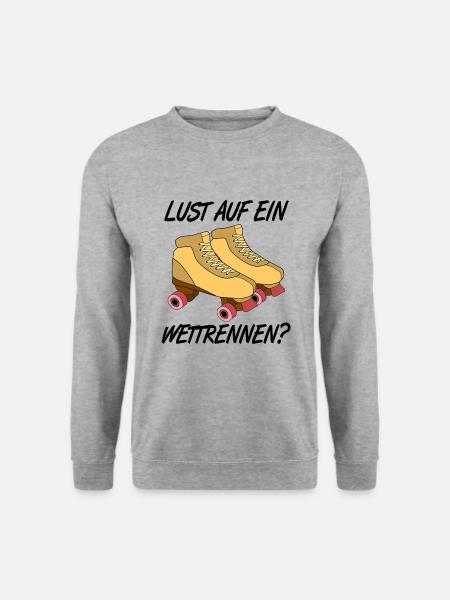 Rollschuhe - Unisex Pullover - Weißgrau meliert
