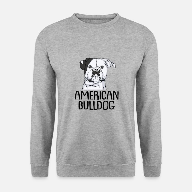American Bulldog - Unisex Pullover - Weißgrau meliert