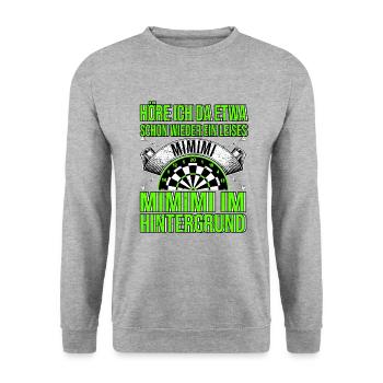 Darts - Unisex Pullover - Weißgrau meliert - Vorne - Alina (178cm) & Michal (187cm)