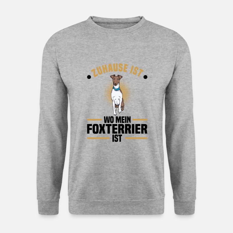 Foxterrier - Unisex Pullover - Weißgrau meliert