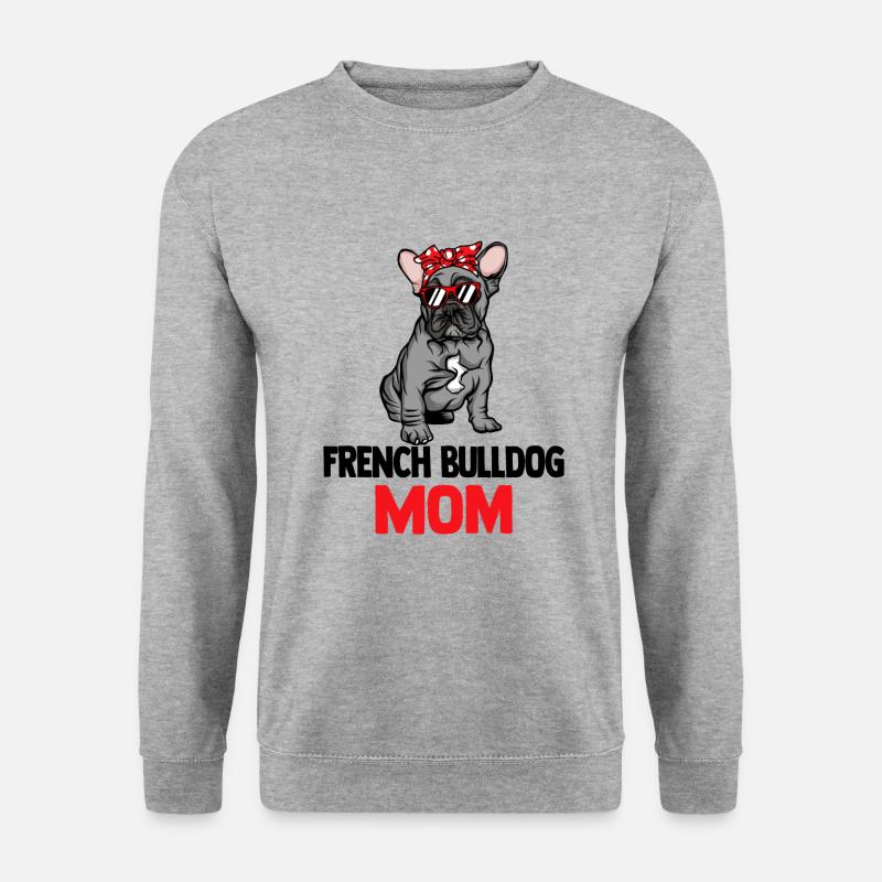 French Bulldog - Unisex Pullover - Weißgrau meliert