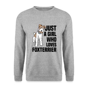 fox terrier - Unisex Sweatshirt - salt & pepper - Front - Alina (178cm) & Michal (187cm)