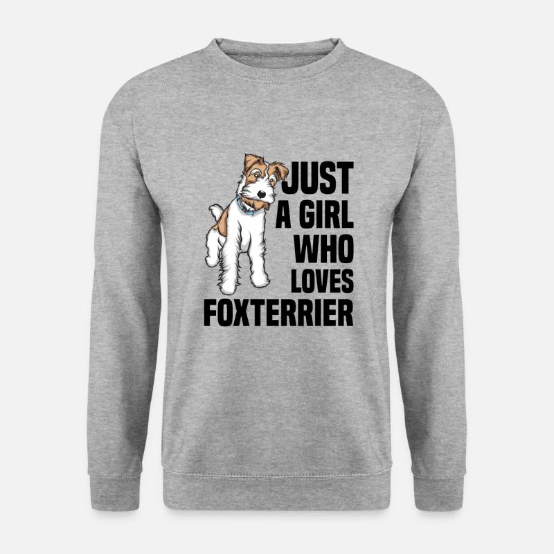 Foxterrier - Unisex Pullover - Weißgrau meliert
