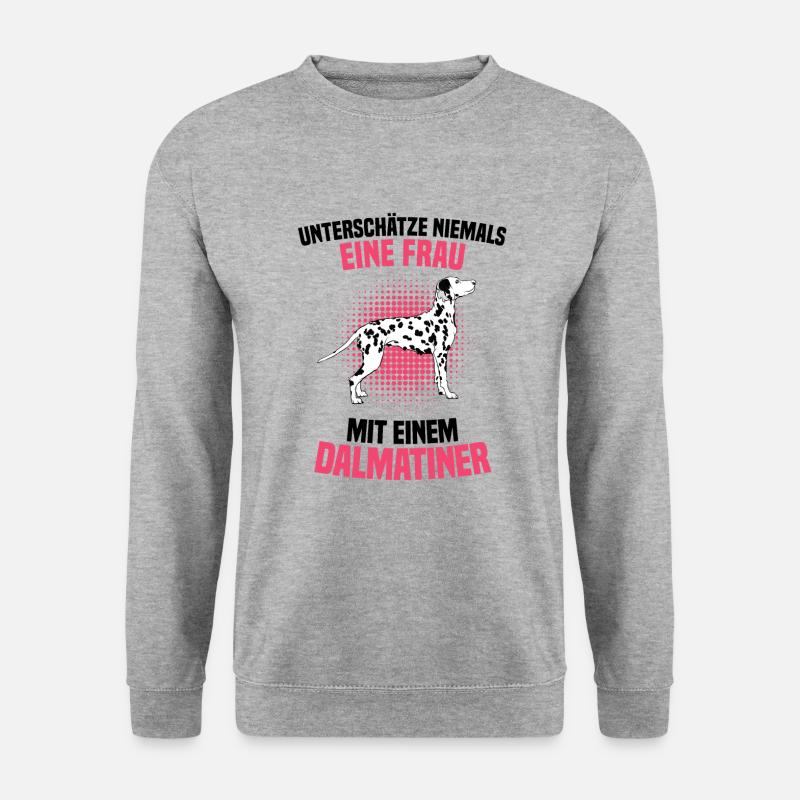Dalmatiner - Unisex Pullover - Weißgrau meliert