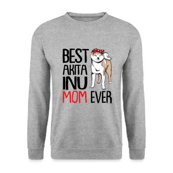 Akita Inu - Unisex Sweatshirt - salt & pepper - Front - Alina (178cm) & Michal (187cm)