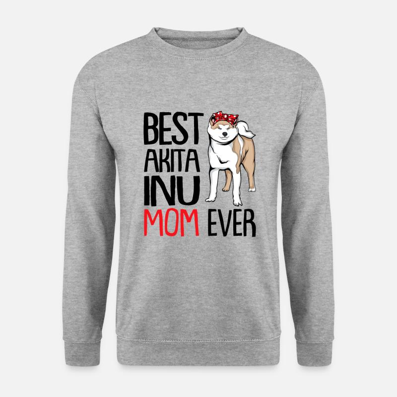 Akita Inu - Unisex Pullover - Weißgrau meliert