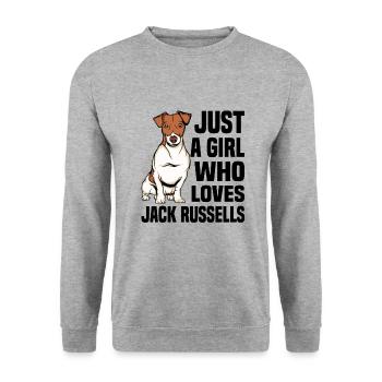 Jack Russell Terrier - Sweat-shirt Unisexe - gris chiné - Devant - Alina (178cm) & Michal (187cm)