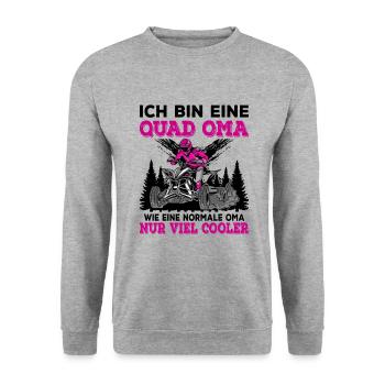 Quad - Unisex Pullover - Weißgrau meliert - Vorne - Alina (178cm) & Michal (187cm)