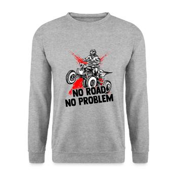Quad - Unisex Pullover - Weißgrau meliert - Vorne - Alina (178cm) & Michal (187cm)