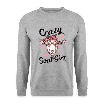 Goat - Unisex Sweatshirt - salt & pepper - Front - Alina (178cm) & Michal (187cm)