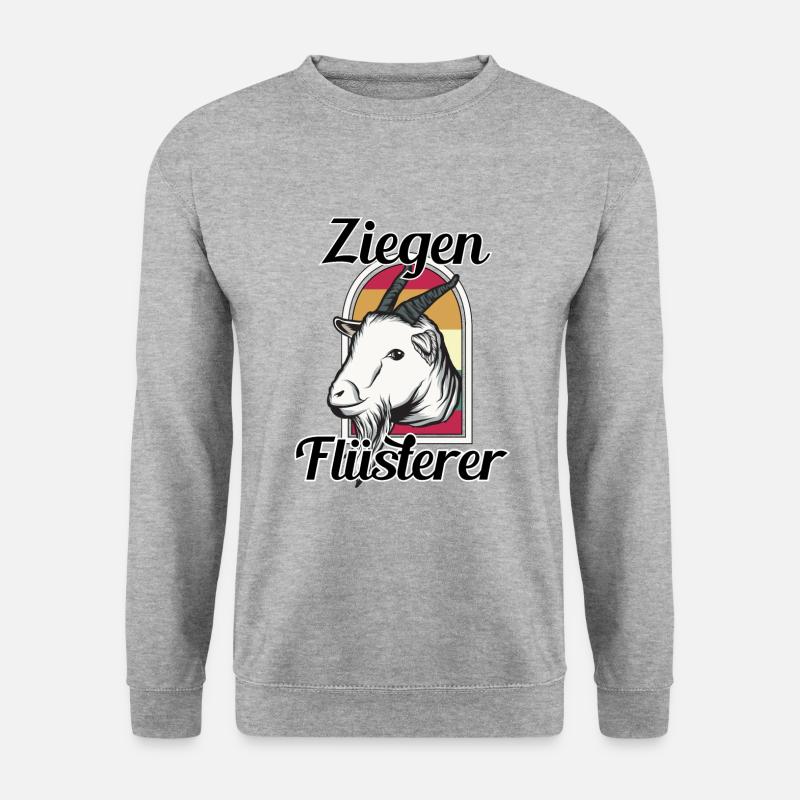 Ziege - Unisex Pullover - Weißgrau meliert