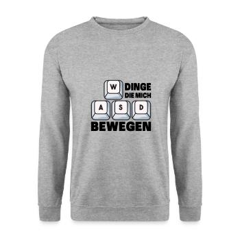 Gaming - Unisex Pullover - Weißgrau meliert - Vorne - Alina (178cm) & Michal (187cm)