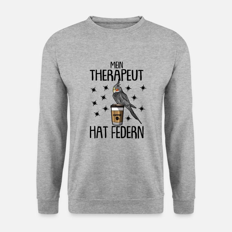 Nymphensittich - Unisex Pullover - Weißgrau meliert