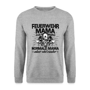 Feuerwehrfrau - Unisex Pullover - Weißgrau meliert - Vorne - Alina (178cm) & Michal (187cm)
