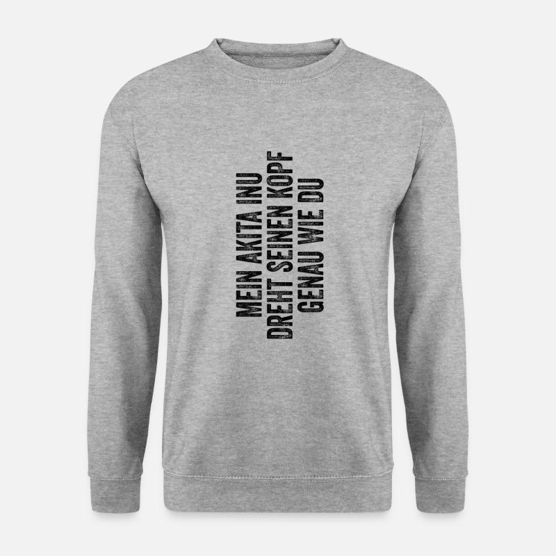 Akita Inu - Unisex Pullover - Weißgrau meliert