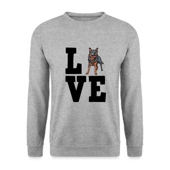 Bouvier australien - Sweat-shirt Unisexe - gris chiné - Devant - Alina (178cm) & Michal (187cm)