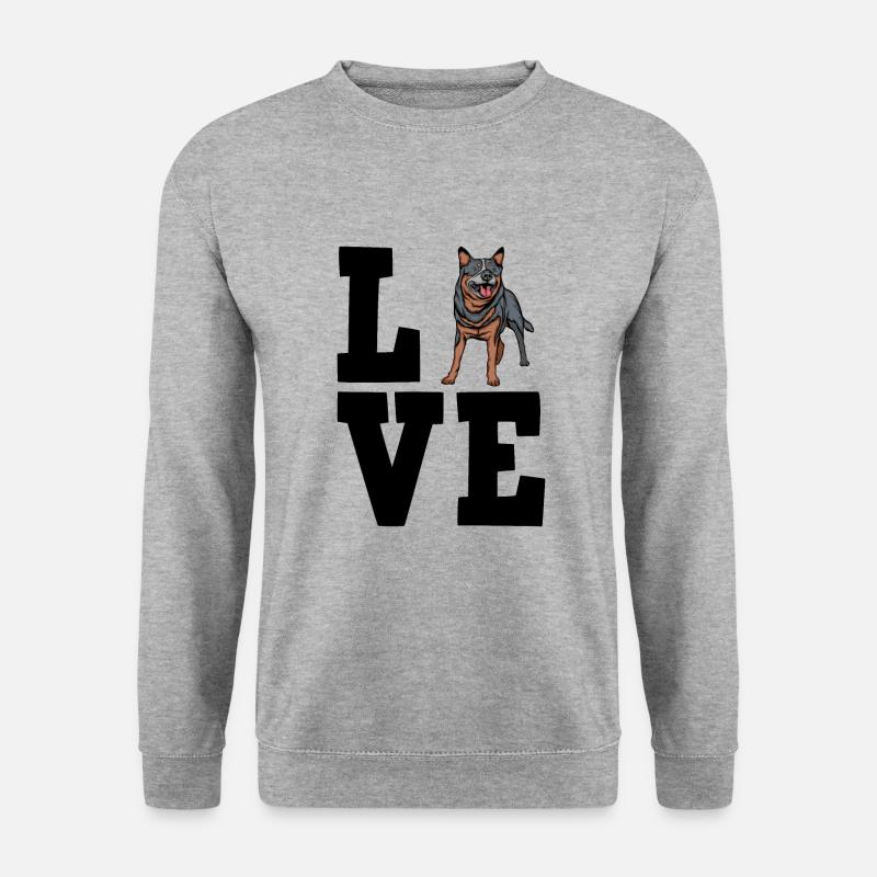 Australian Cattle Dog - Unisex Pullover - Weißgrau meliert