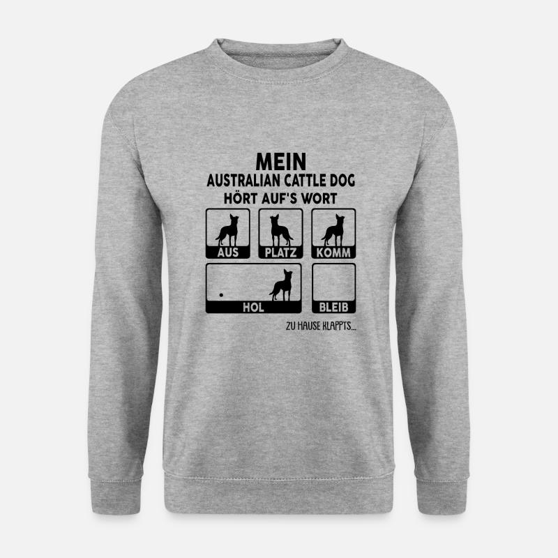 Australian Cattle Dog - Unisex Pullover - Weißgrau meliert