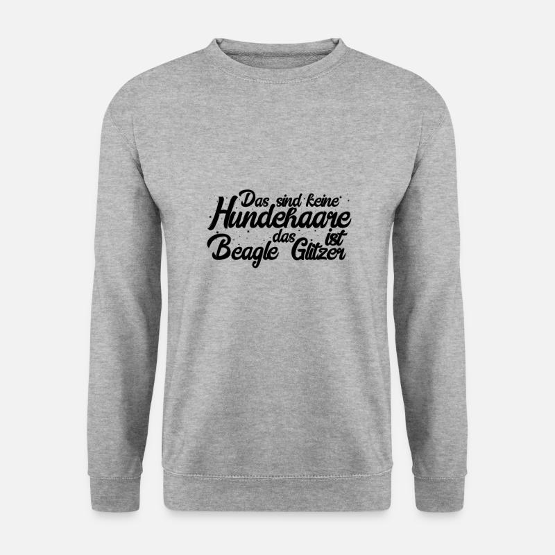 Beagle - Unisex Pullover - Weißgrau meliert