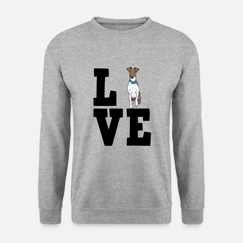 Fox terrier - Unisex sweater - hvidgrå meleret