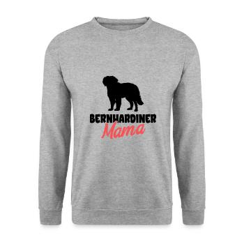 Saint Bernard - Unisex Sweatshirt - salt & pepper - Front - Alina (178cm) & Michal (187cm)