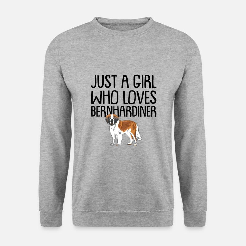 Bernhardiner - Unisex Pullover - Weißgrau meliert