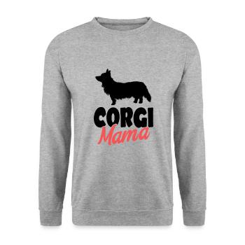 Corgi - Unisex Pullover - Weißgrau meliert - Vorne - Alina (178cm) & Michal (187cm)