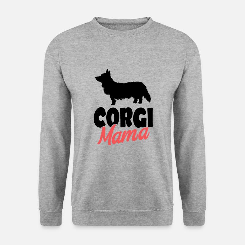 Corgi - Unisex Pullover - Weißgrau meliert