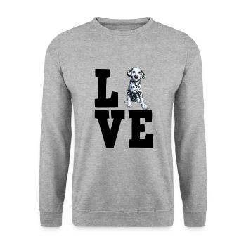 Dalmate - Sweat-shirt Unisexe - gris chiné - Devant - Alina (178cm) & Michal (187cm)