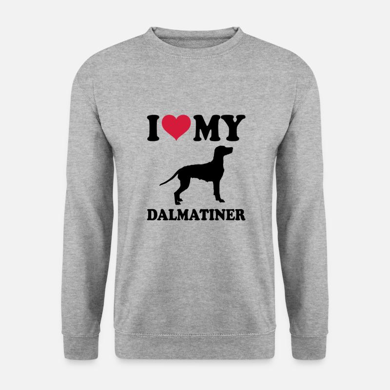 Dalmatiner - Unisex Pullover - Weißgrau meliert