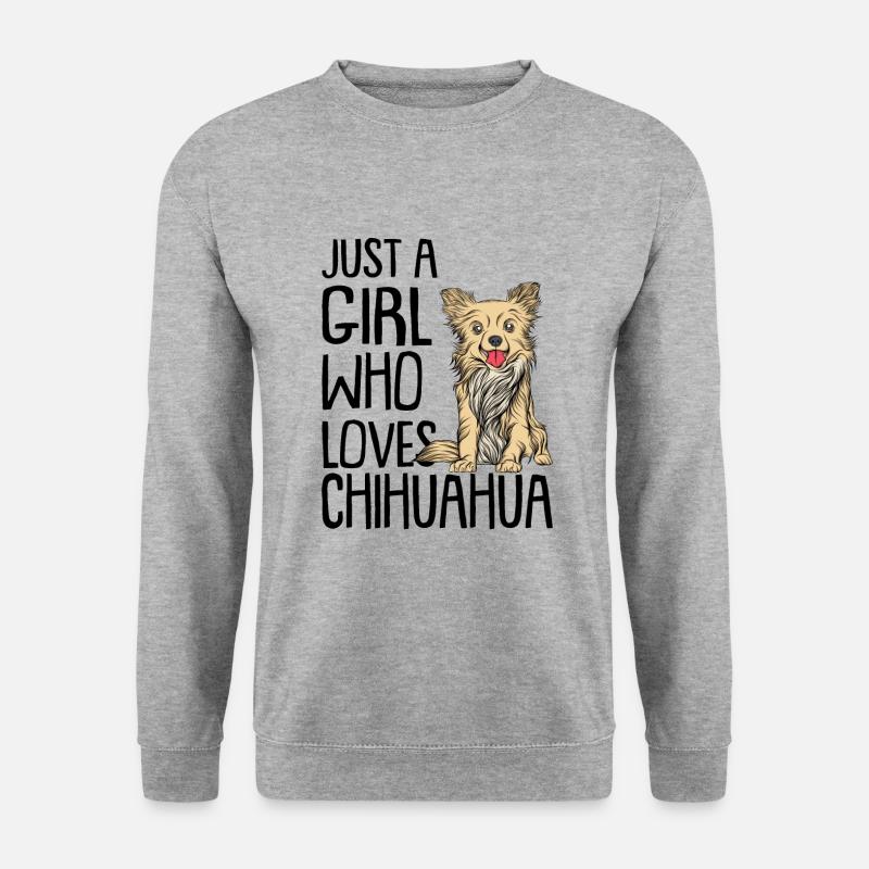 Chihuahua - Unisex Pullover - Weißgrau meliert