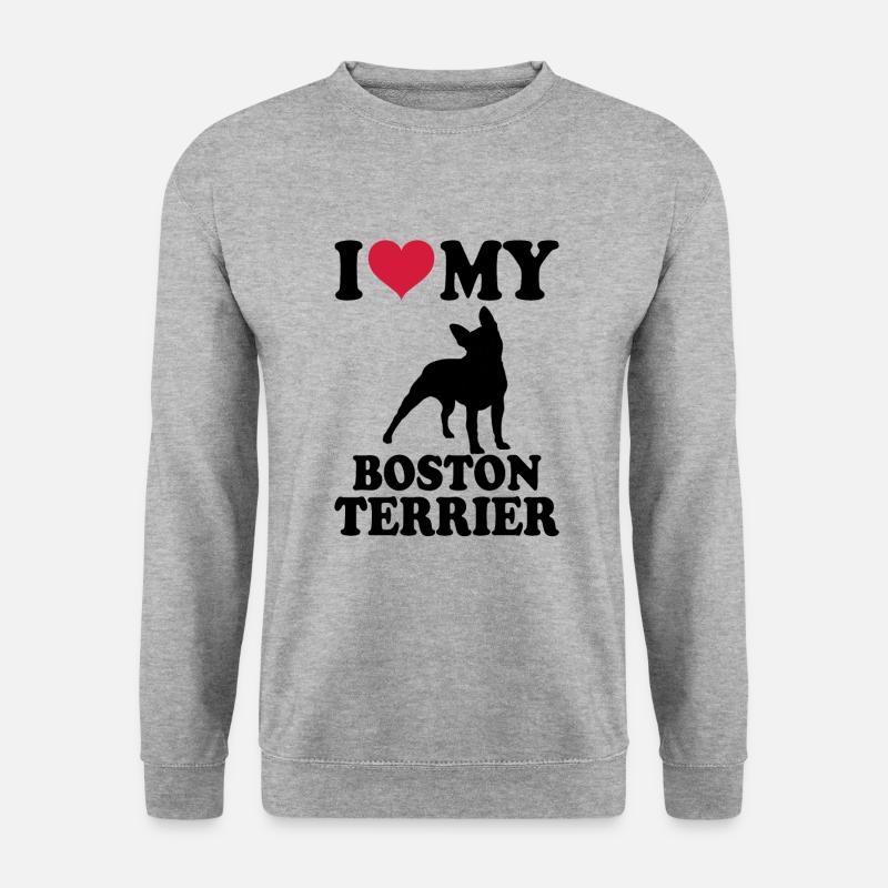 Boston Terrier - Sweat-shirt Unisexe - gris chiné
