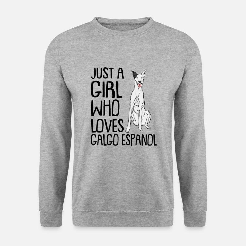 Galgo - Unisex Pullover - Weißgrau meliert