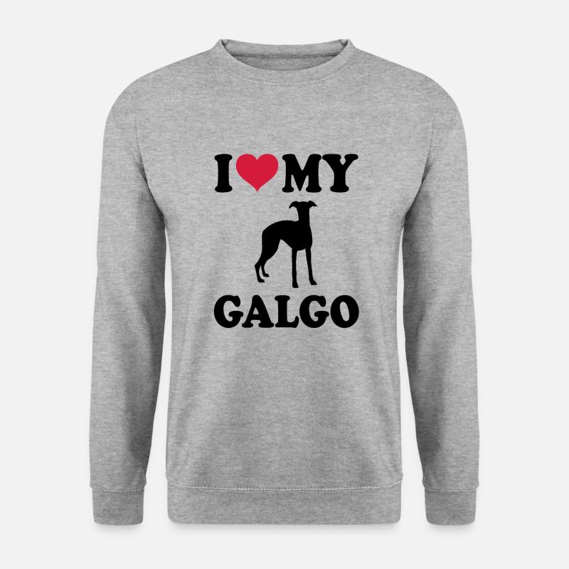Galgo - Unisex Pullover - Weißgrau meliert