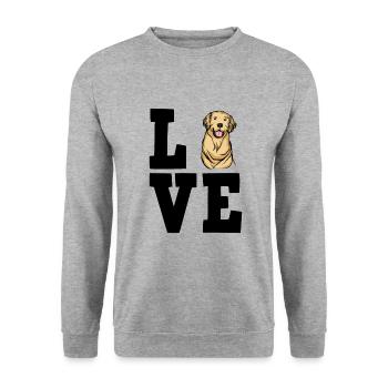 Golden Retrievers - Sweat-shirt Unisexe - gris chiné - Devant - Alina (178cm) & Michal (187cm)