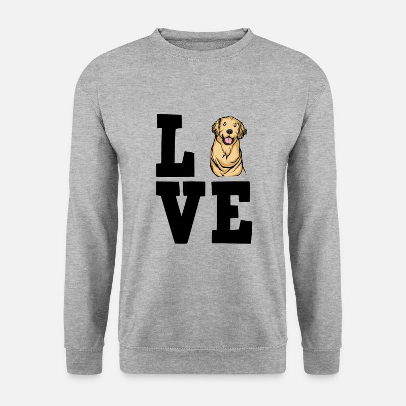 Golden Retriever - Unisex Pullover - Weißgrau meliert