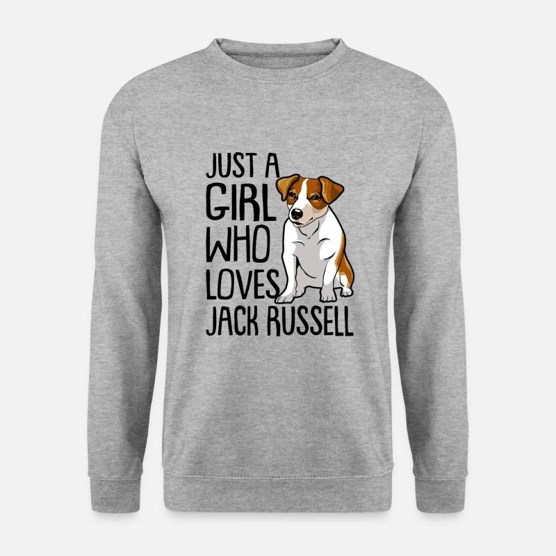 Jack Russell Terrier - Unisex Pullover - Weißgrau meliert