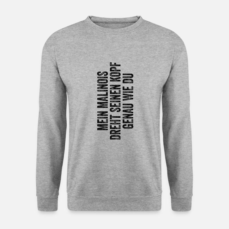 Malinois - Unisex Pullover - Weißgrau meliert