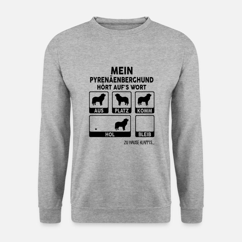 Pyrenäenberghund - Unisex Pullover - Weißgrau meliert