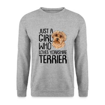 Yorkshire Terrier - Unisex Sweatshirt - salt & pepper - Front - Alina (178cm) & Michal (187cm)