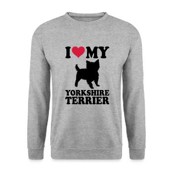 Yorkshire Terrier - Unisex Sweatshirt - salt & pepper - Front - Alina (178cm) & Michal (187cm)